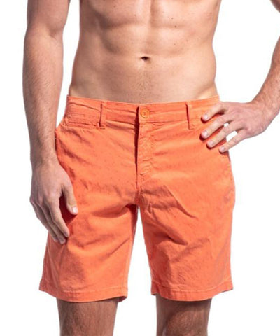 Solid Coral Cotton Shorts by EightX Eight X Shorts - Paul Malone.com