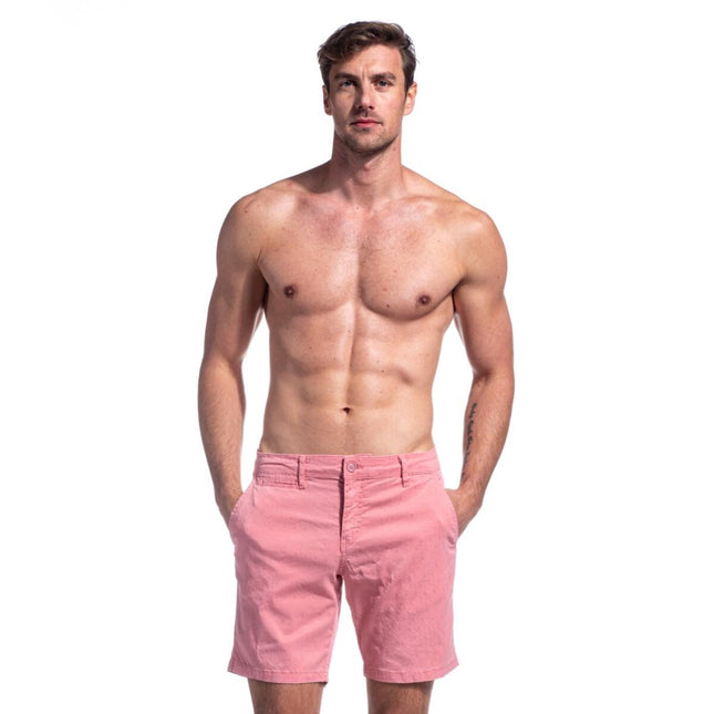 Solid Pink Cotton Shorts by EightX Eight X Shorts - Paul Malone.com
