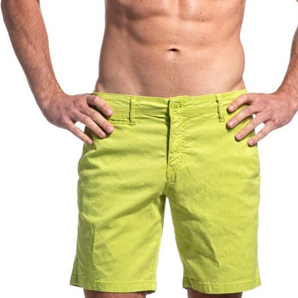 Summer  Green Cotton Shorts by EightX Eight X Shorts - Paul Malone.com