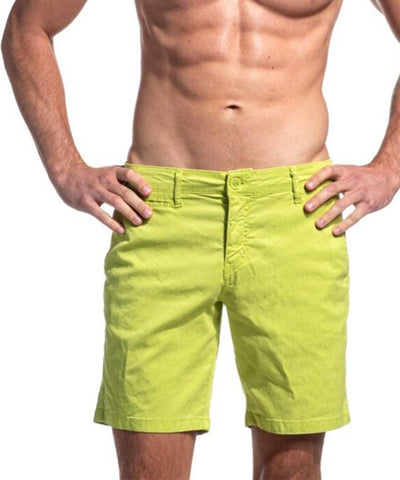 Summer  Green Cotton Shorts by EightX Eight X Shorts - Paul Malone.com