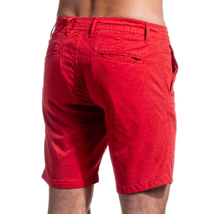 Solid True Red Cotton Shorts by EightX Eight X Shorts - Paul Malone.com