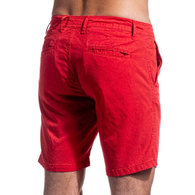 Solid True Red Cotton Shorts by EightX Eight X Shorts - Paul Malone.com