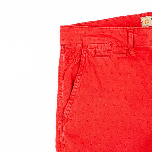 Solid True Red Cotton Shorts by EightX Eight X Shorts - Paul Malone.com
