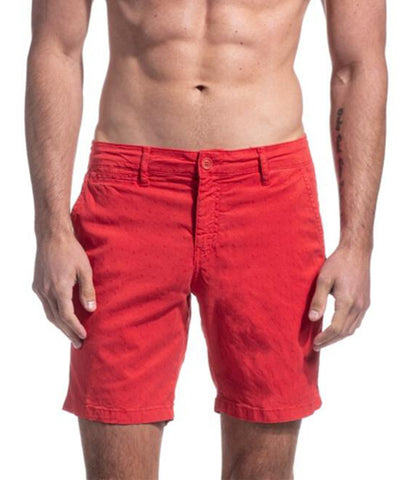 Solid True Red Cotton Shorts by EightX Eight X Shorts - Paul Malone.com