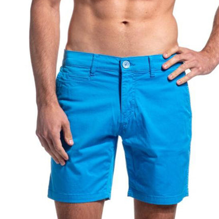 Sky Blue Cotton Shorts by EightX Eight X Shorts - Paul Malone.com