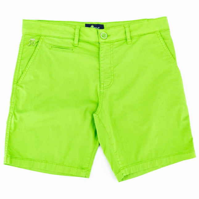Solid Lime Green Cotton Shorts by EightX Eight X Shorts - Paul Malone.com