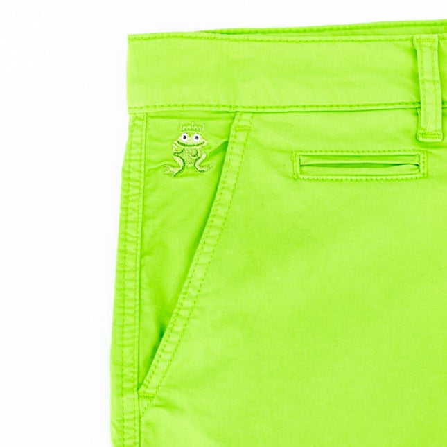 Solid Lime Green Cotton Shorts by EightX Eight X Shorts - Paul Malone.com