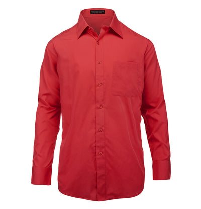 The Essential Solid True Red Men's Dress Shirt PaulMalone.com Shirts - Paul Malone.com