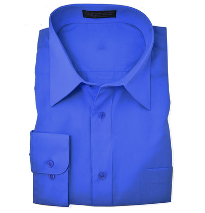 The Essential Solid Royal Blue Dress Shirt PaulMalone.com Shirts - Paul Malone.com