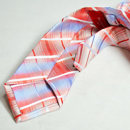 Red and Blue Silk Tie and Pocket Square Paul Malone Ties - Paul Malone.com