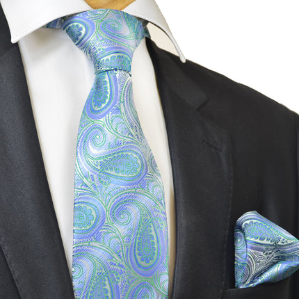 Hawaiian Ocean Paisley Silk Tie and Accessories Paul Malone Ties - Paul Malone.com