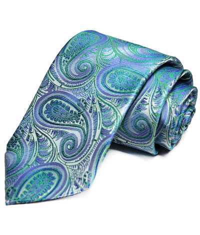 Hawaiian Ocean Paisley Silk Tie and Accessories Paul Malone Ties - Paul Malone.com