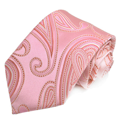 Cashmere Rose Paisley Silk Tie and Pocket Square Paul Malone Ties - Paul Malone.com