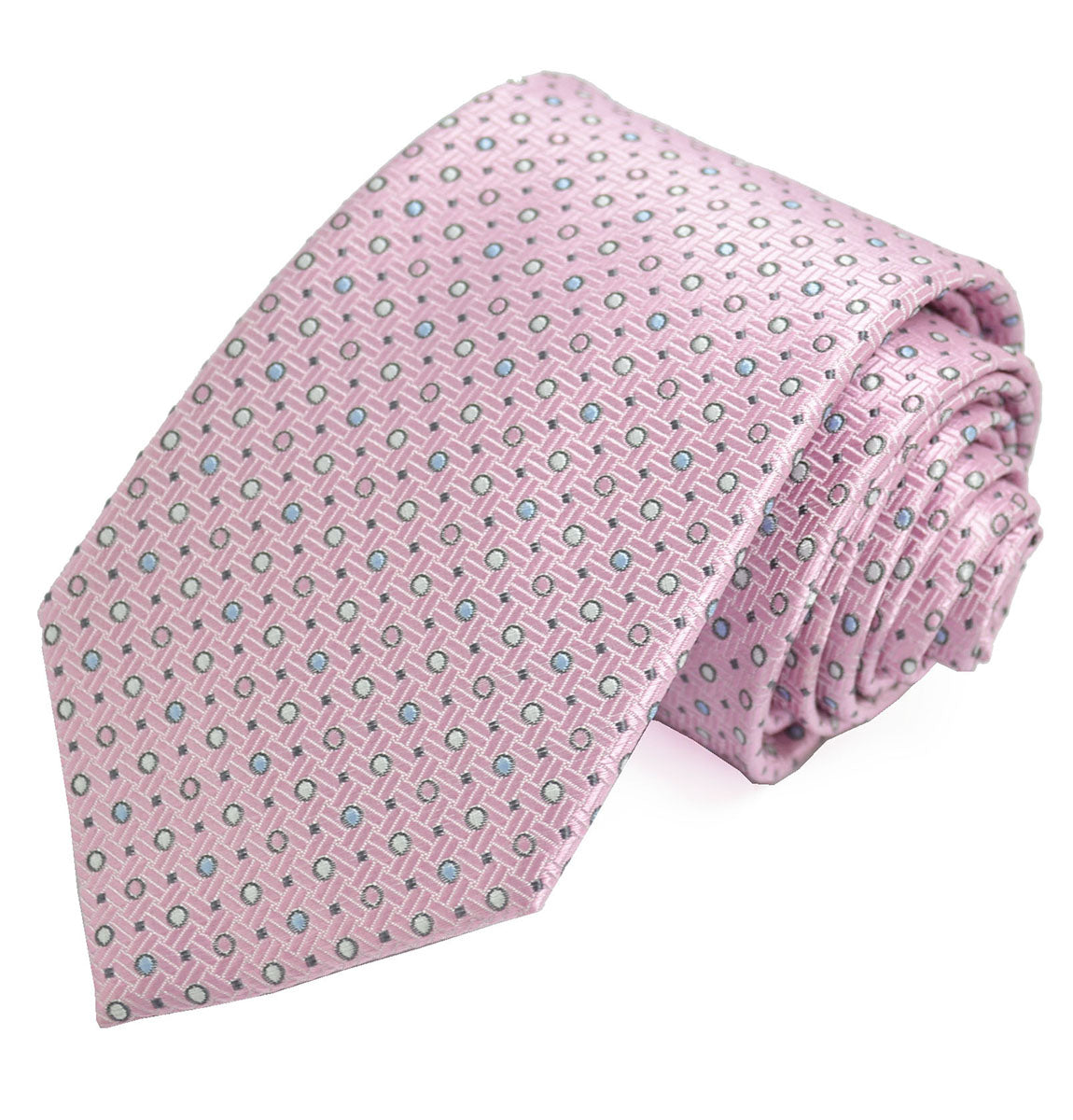 Pink Polka Dots Silk Tie and Pocket Square | Paul Malone