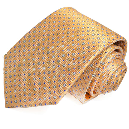 Mock Orange Polka Dots Silk Necktie Paul Malone Ties - Paul Malone.com