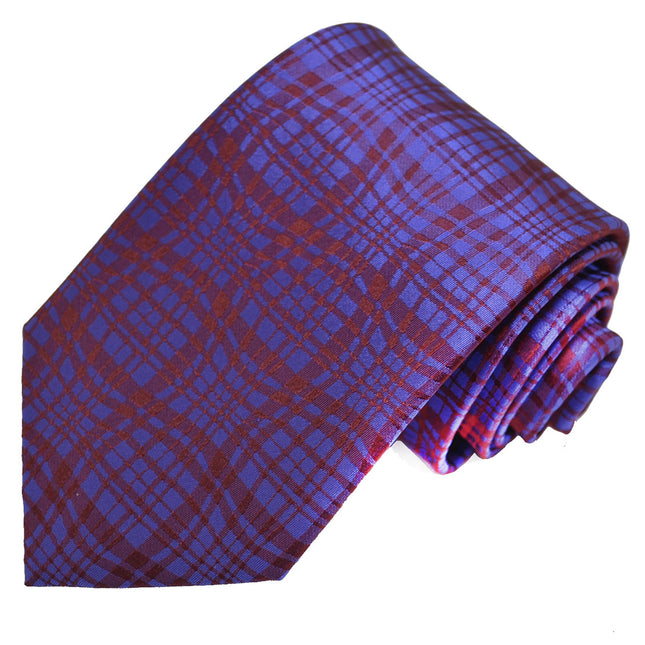 Blue and Red Silk Tie and Pocket Square Paul Malone Ties - Paul Malone.com