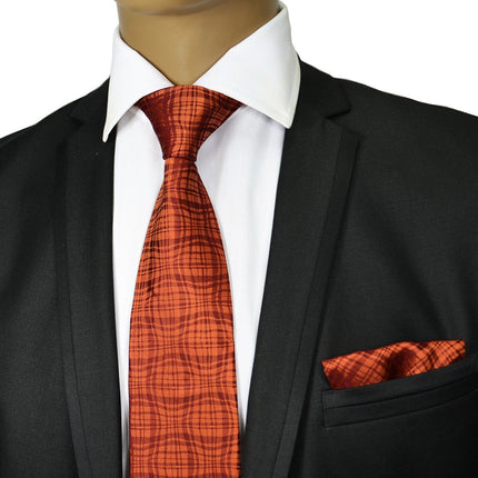 Bronze Silk Tie and Pocket Square Paul Malone Ties - Paul Malone.com