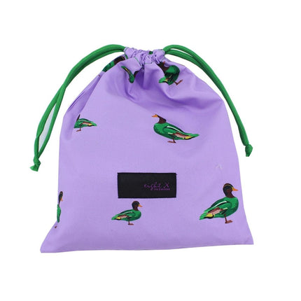 Lilac Duck Print Swim Trunks by EightX Eight X Trunks - Paul Malone.com