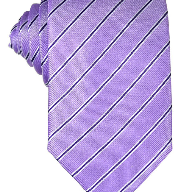 Purple Striped Silk Tie and Pocket Square Paul Malone Ties - Paul Malone.com