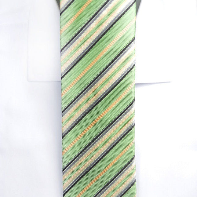 Green Striped Silk Tie and Pocket Square Paul Malone Ties - Paul Malone.com