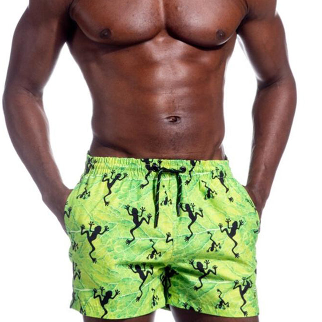 Maragogi Swim Trunks Lime Green Frogs Eight X Trunks - Paul Malone.com