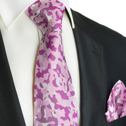 Sweet Lilac and Purple Silk Tie and Pocket Square Paul Malone Ties - Paul Malone.com