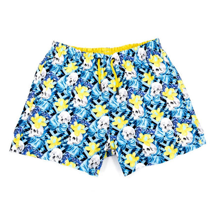 Skulls and Flowers Swim Trunks by EightX Eight X Trunks - Paul Malone.com