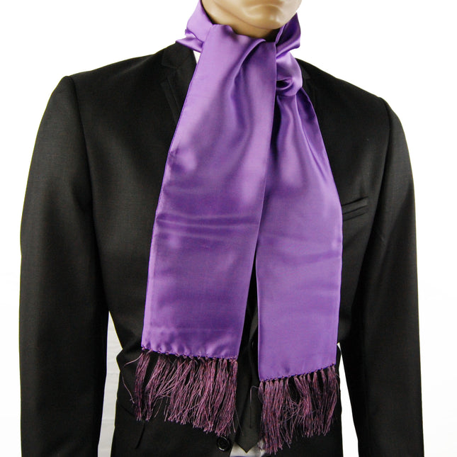 Solid Crown Jewel Purple Tuxedo Men's Scarf Paul Malone Scarves - Paul Malone.com