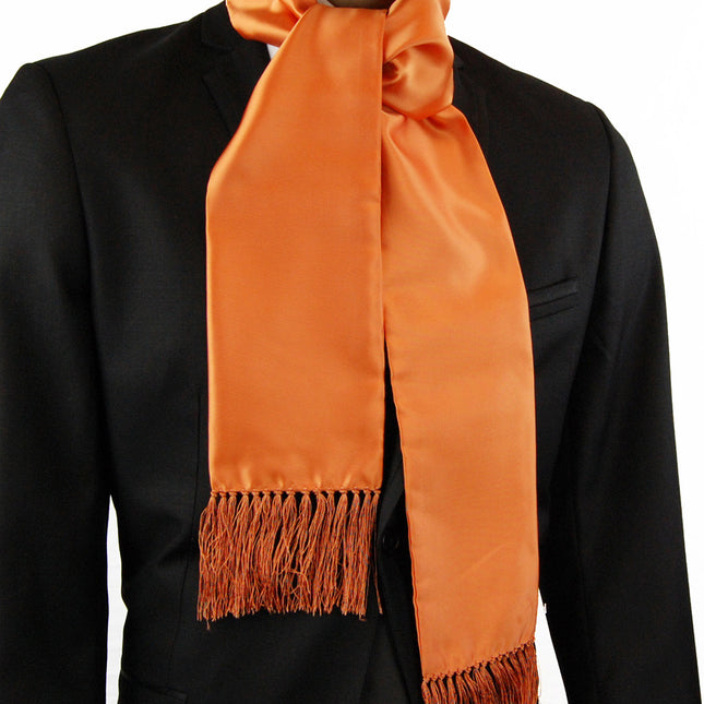 Solid Amberglow Tuxedo Men's Scarf Paul Malone Scarves - Paul Malone.com