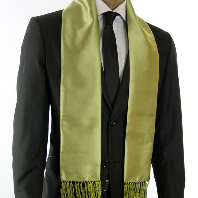 Solid Kashmir Green Tuxedo Men's Scarf Paul Malone Scarves - Paul Malone.com