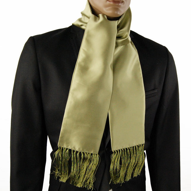 Solid Kashmir Green Tuxedo Men's Scarf Paul Malone Scarves - Paul Malone.com