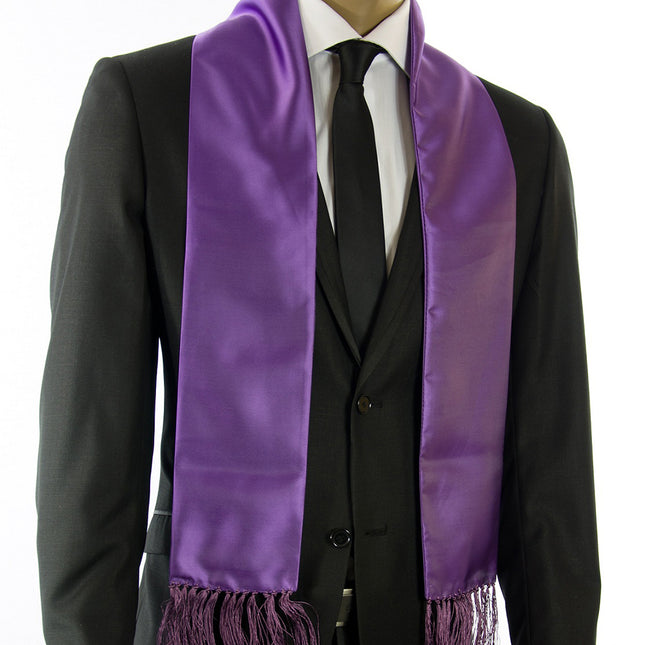 Solid Crown Jewel Purple Tuxedo Men's Scarf Paul Malone Scarves - Paul Malone.com