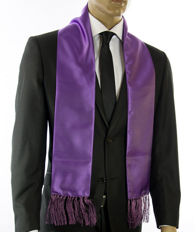 Solid Crown Jewel Purple Tuxedo Men's Scarf Paul Malone Scarves - Paul Malone.com