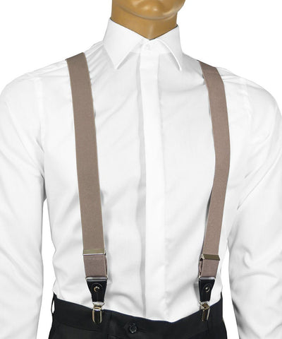 Solid Tan Men's Suspenders Suspenders Suspenders - Paul Malone.com