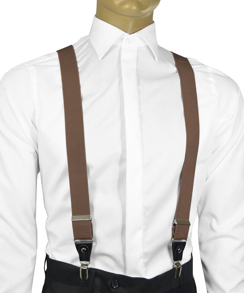 Solid dark Brown Men's Suspenders Solid dark Brown Men's Suspenders