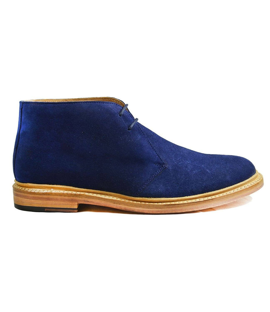 SAHARA Blue Suede Chukka Ankle Boots by Paul Malone | Paul Malone
