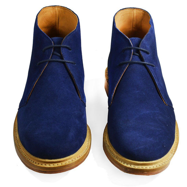 SAHARA Blue Suede Chukka Ankle Boots by Paul Malone Paul Malone Shoes - Paul Malone.com