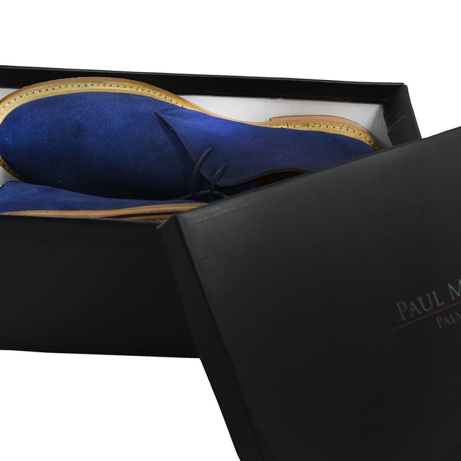 SAHARA Blue Suede Chukka Ankle Boots by Paul Malone Paul Malone Shoes - Paul Malone.com