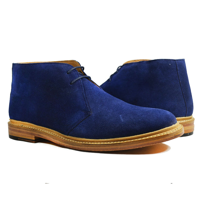 SAHARA Blue Suede Chukka Ankle Boots by Paul Malone Paul Malone Shoes - Paul Malone.com