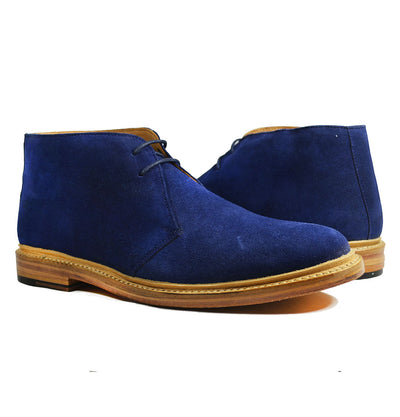 SAHARA Blue Suede Chukka Ankle Boots by Paul Malone Paul Malone Shoes - Paul Malone.com