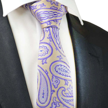 Sunset Gold Rough Paisley Men's Necktie Paul Malone Ties - Paul Malone.com