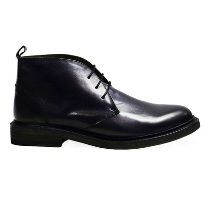 SHELTON Navy Full Leather Boots by Paul Malone Paul Malone Shoes - Paul Malone.com