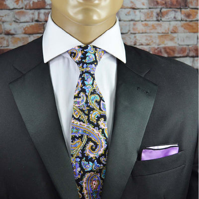 Purple Paisley Cotton Men's Tie by TiePassion Tie Passion Ties - Paul Malone.com