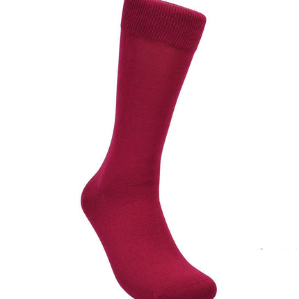Solid Maroon Cotton Dress Socks By Paul Malone Paul Malone Socks - Paul Malone.com