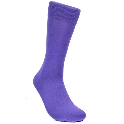 Solid Violet Cotton Dress Socks By Paul Malone Paul Malone Socks - Paul Malone.com