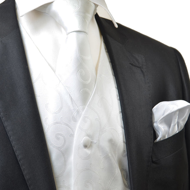 Formal White Tuxedo Vest Set Paul Malone Vest - Paul Malone.com