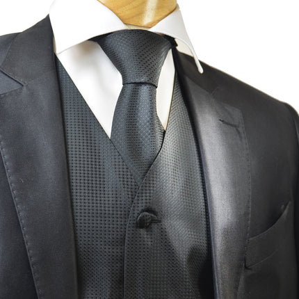Formal Black Tuxedo Vest Set Paul Malone Vest - Paul Malone.com