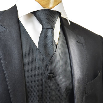 Formal Black Tuxedo Vest Set Paul Malone Vest - Paul Malone.com