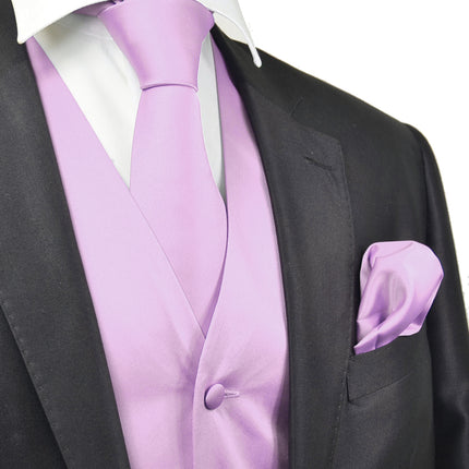 Solid Orchid Pink Tuxedo Vest Set Vittorio Farina Vest - Paul Malone.com
