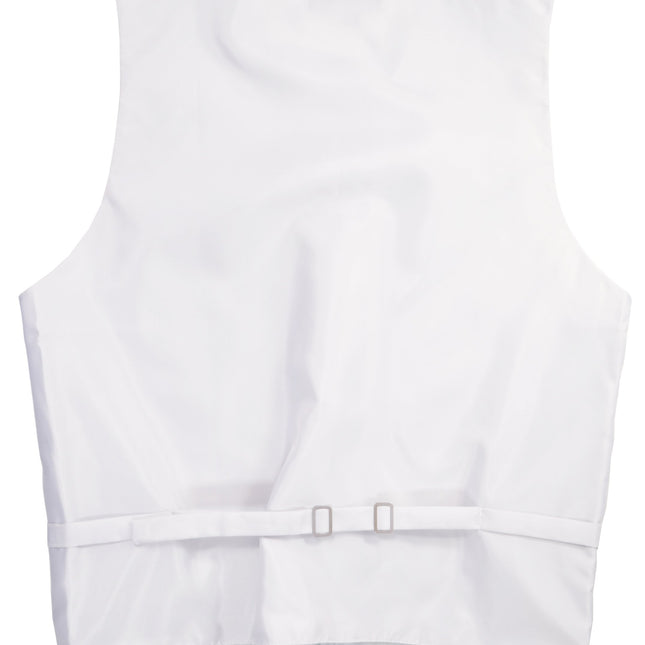 Classic Solid White Mens Tuxedo Vest Set Paul Malone Vest - Paul Malone.com